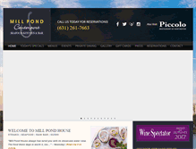 Tablet Screenshot of millpondrestaurant.com